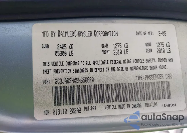 2C3JA63HX5H656820: 42747430