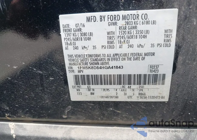 1FM5K8D84HGA41843: 42747498