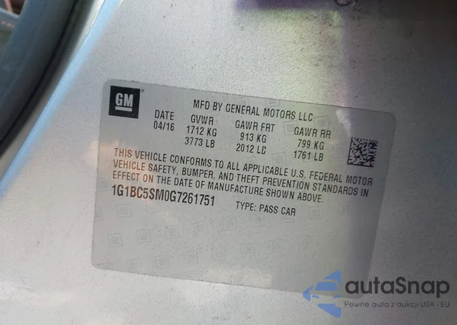 1G1BC5SM0G7261751: 42747502