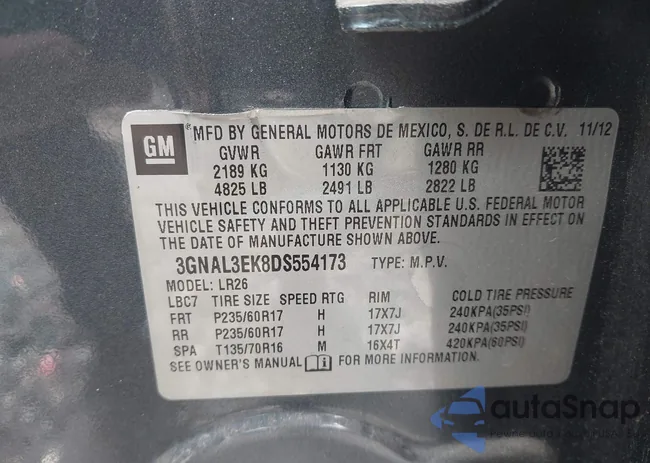 3GNAL3EK8DS554173: 42747536