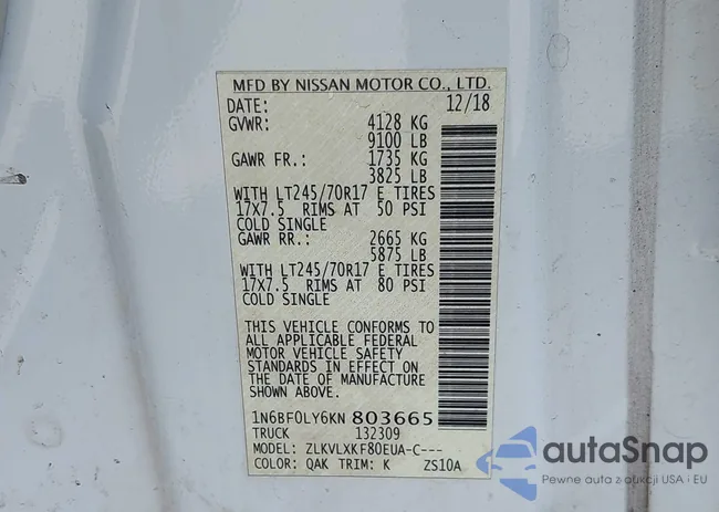 1N6BF0LY6KN803665: 42747661