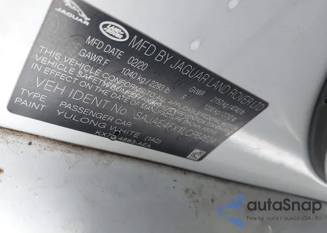 SAJAE4FX1LCP64624: 42746733