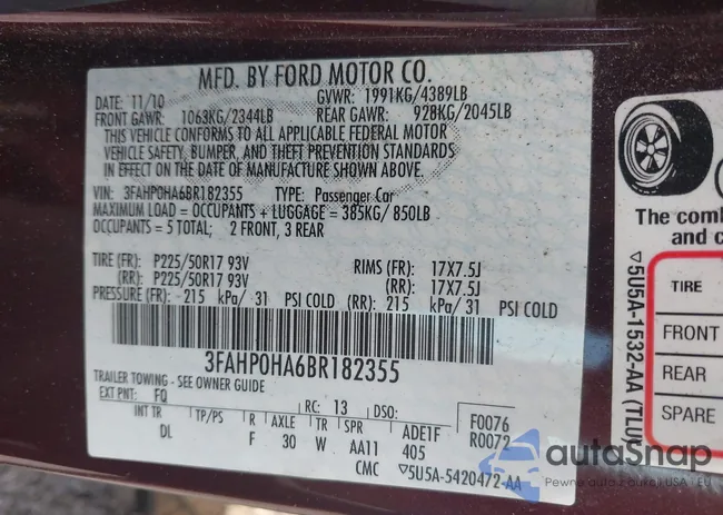 3FAHP0HA6BR182355: 42746878