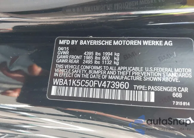WBA1K5C50FV473960: 42746879