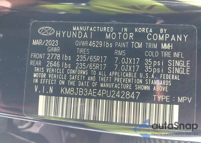 KM8JB3AE4PU242847: 42746907