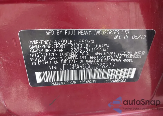 JF1GPAR63CH238217: 42746972