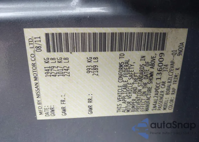 1N4AL2AP0CC136009: 42748191