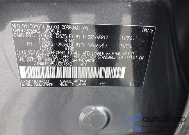 JTMWFREV5JJ201342: 42748227