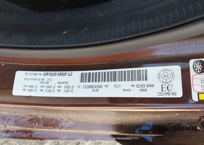 1C3CCBAB9CN212942: 42748358