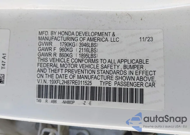 19XFL2H87RE011525: 42748428