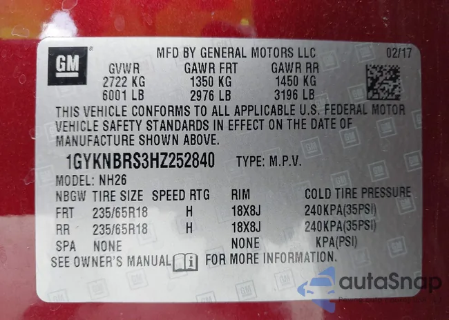 1GYKNBRS3HZ252840: 42748451