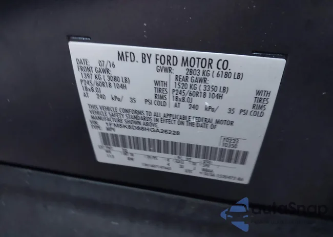 1FM5K8D88HGA26228: 42748545