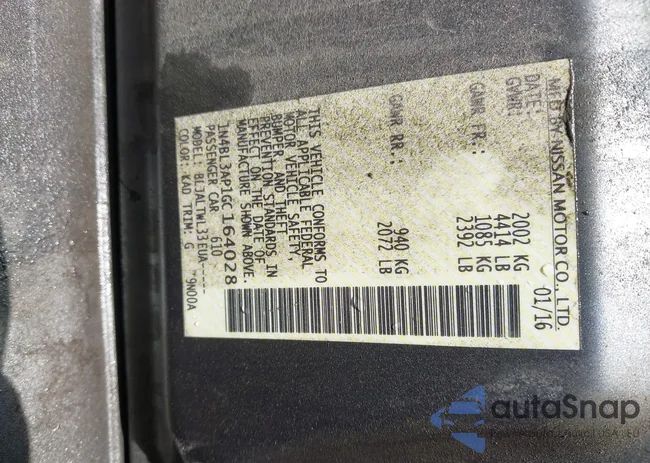 1N4BL3AP1GC164028: 42747828