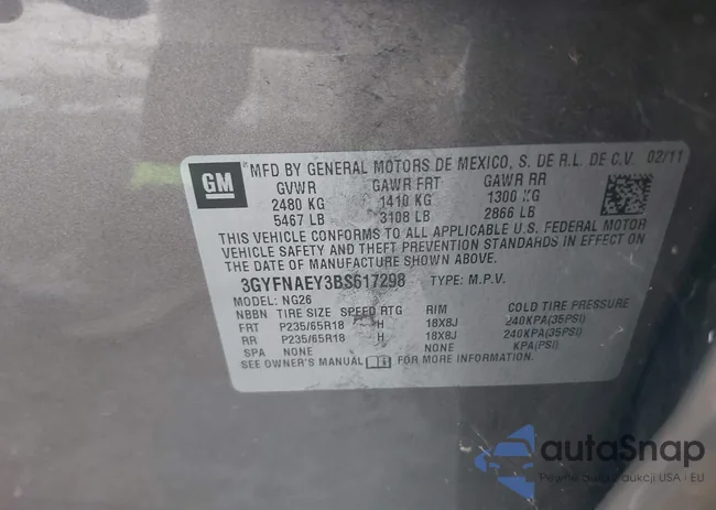 3GYFNAEY3BS617298: 42747963