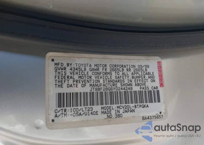 JT8BF28G6Y0244248: 42748089