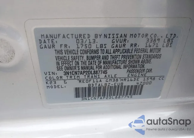 3N1CN7AP2DL887745: 42749439