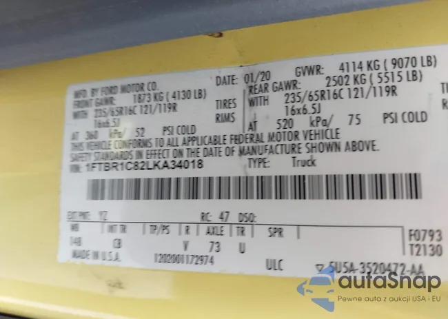 1FTBR1C82LKA34018: 42749467