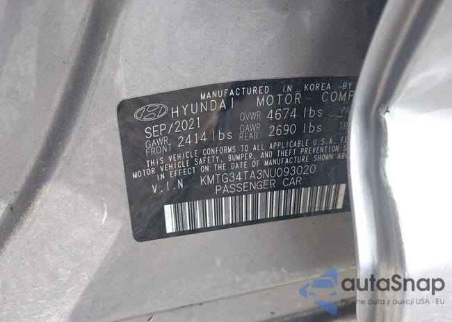 KMTG34TA3NU093020: 42749679