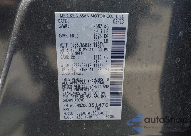 5N1AL0MN2DC351476: 42749713