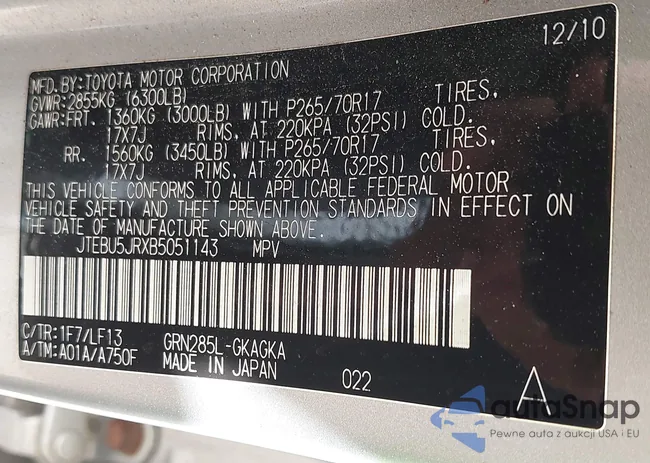 JTEBU5JRXB5051143: 42748763