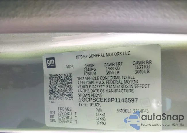 1GCPSCEK9P1146597: 42748827