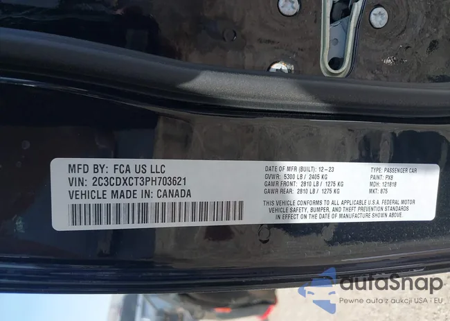 2C3CDXCT3PH703621: 42749044