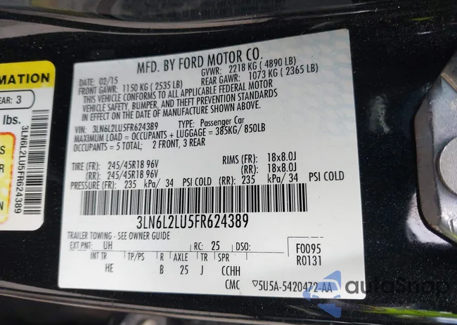 3LN6L2LU5FR624389: 42750207