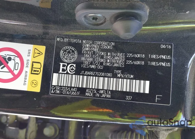 JTJBARBZ7G2081080: 42750257