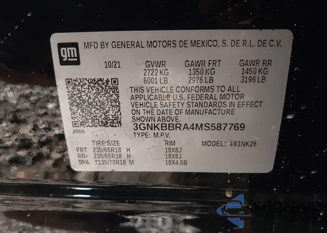 3GNKBBRA4MS587769: 42750294