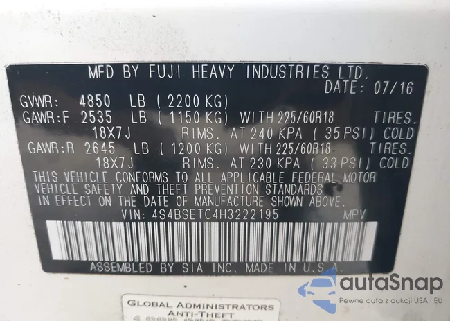 4S4BSETC4H3222195: 42750327