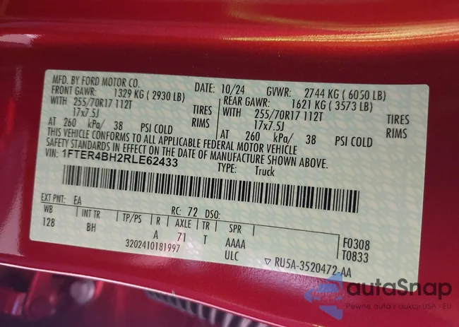 1FTER4BH2RLE62433: 42750370