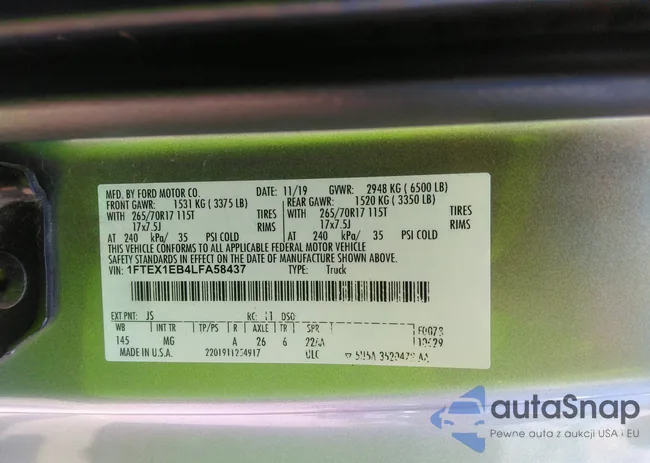 1FTEX1EB4LFA58437: 42750659