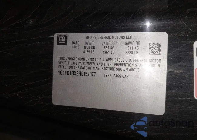 1G1FD1RX2H0152077: 42749911