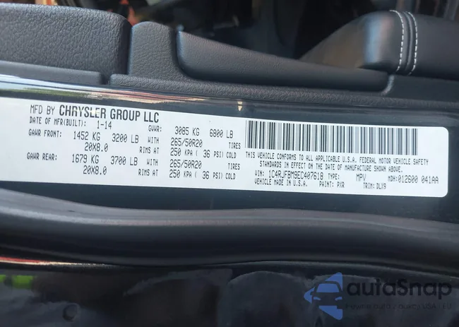 1C4RJFBM9EC407618: 42749989