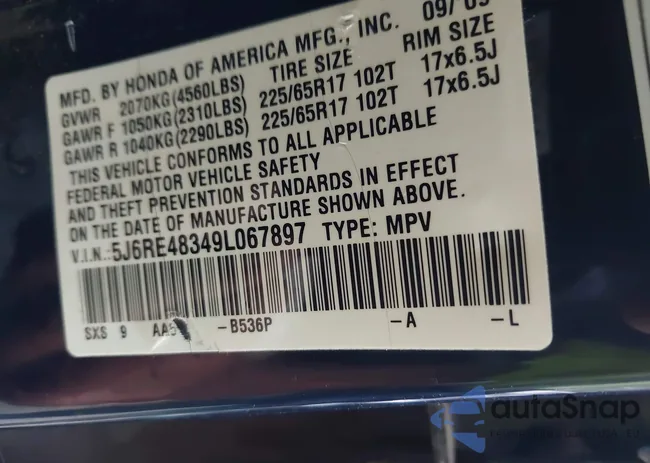 5J6RE48349L067897: 42750113