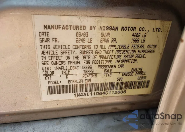 1N4AL11D64C112606: 42751245