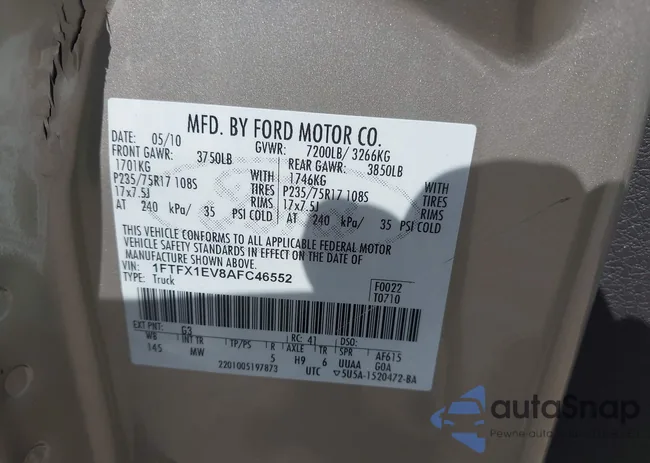 1FTFX1EV8AFC46552: 42751249