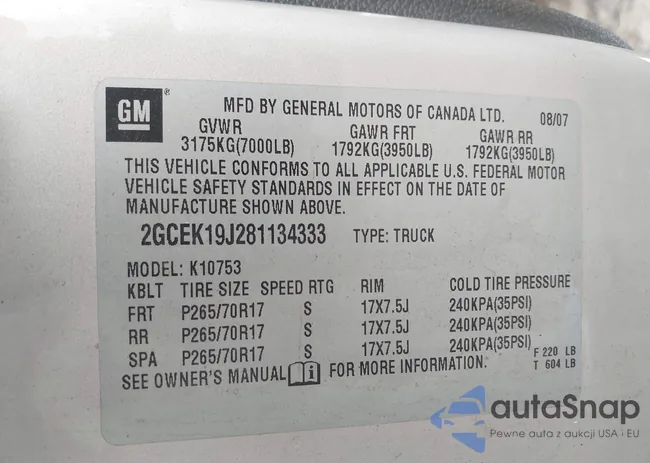 2GCEK19J281134333: 42751292