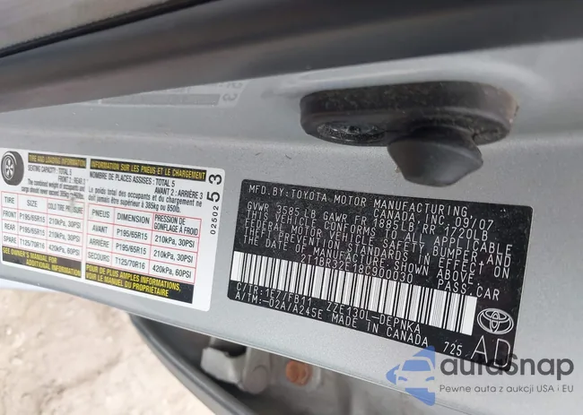 2T1BR32E18C900030: 42751365