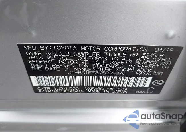 JTHB51FF3K5009078: 42751612