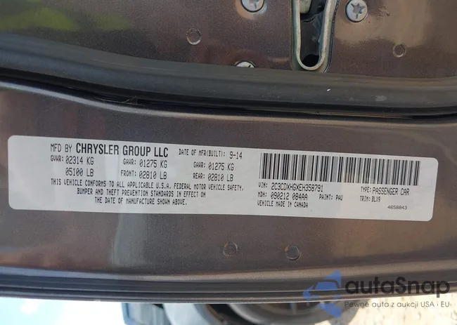 2C3CDXHGXEH358791: 42751621