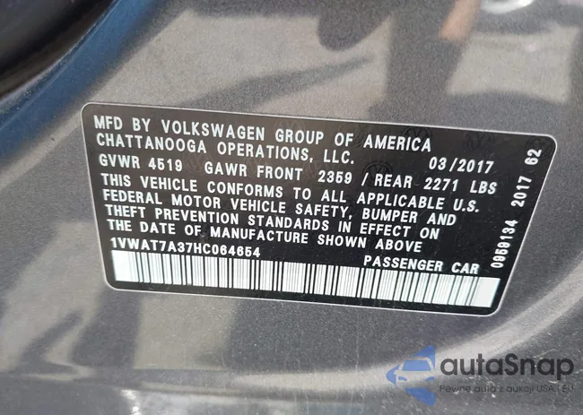 1VWAT7A37HC064654: 42751665