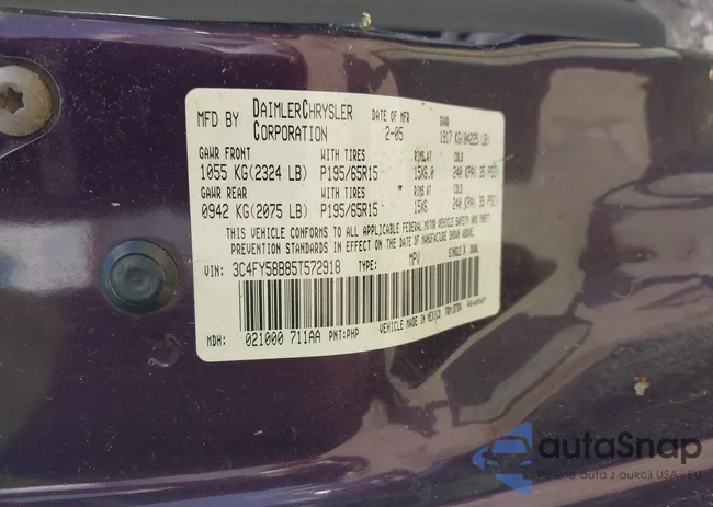 3C4FY58B85T572918: 42750951