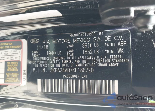 3KPA24AB7KE186720: 42752089