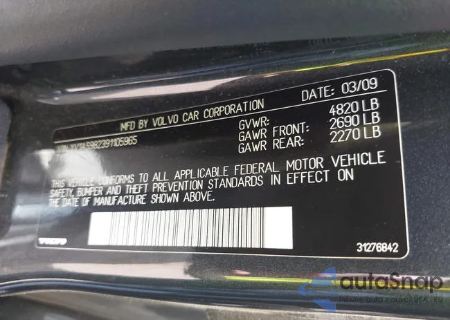 YV1AS982391105965: 42752172