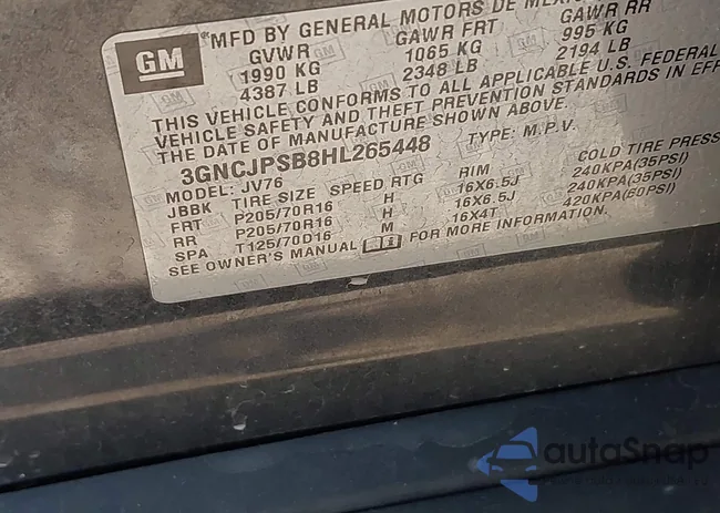 3GNCJPSB8HL265448: 42752341