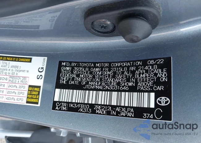 JTDVPMAE2N3031646: 42752364