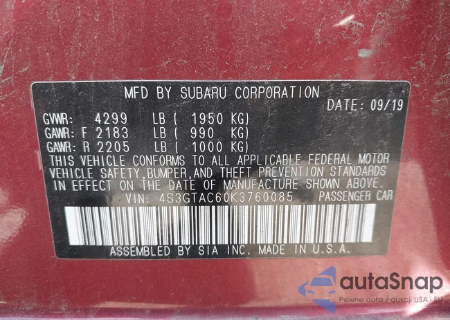 4S3GTAC60K3760085: 42752441