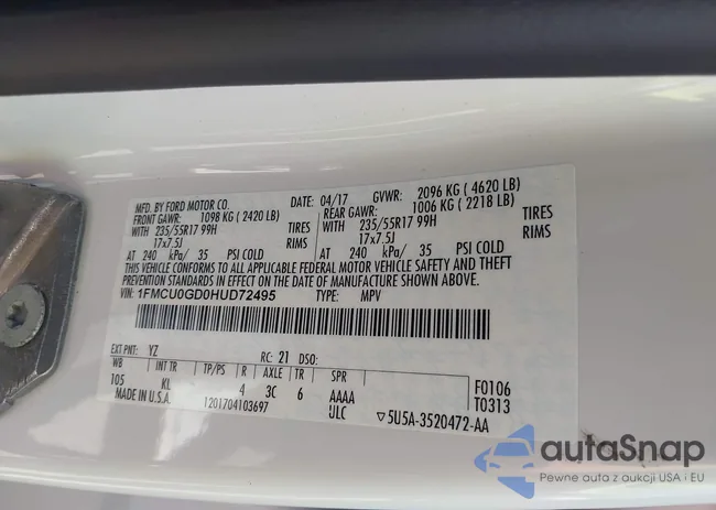 1FMCU0GD0HUD72495: 42752463