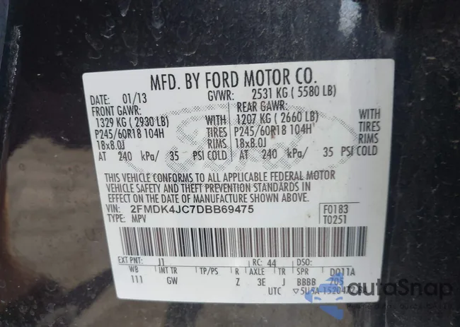 2FMDK4JC7DBB69475: 42752530